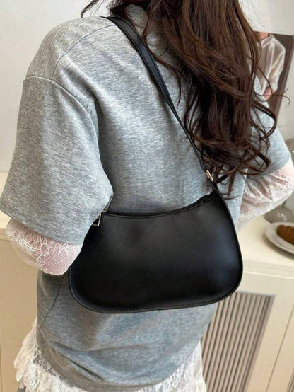 Fashionable, Casual, And Minimalist PU Armpit Bag, Versatile Shoulder Bag, Suitable For Shopping, Wallets, Shopping, Young Women, College Students