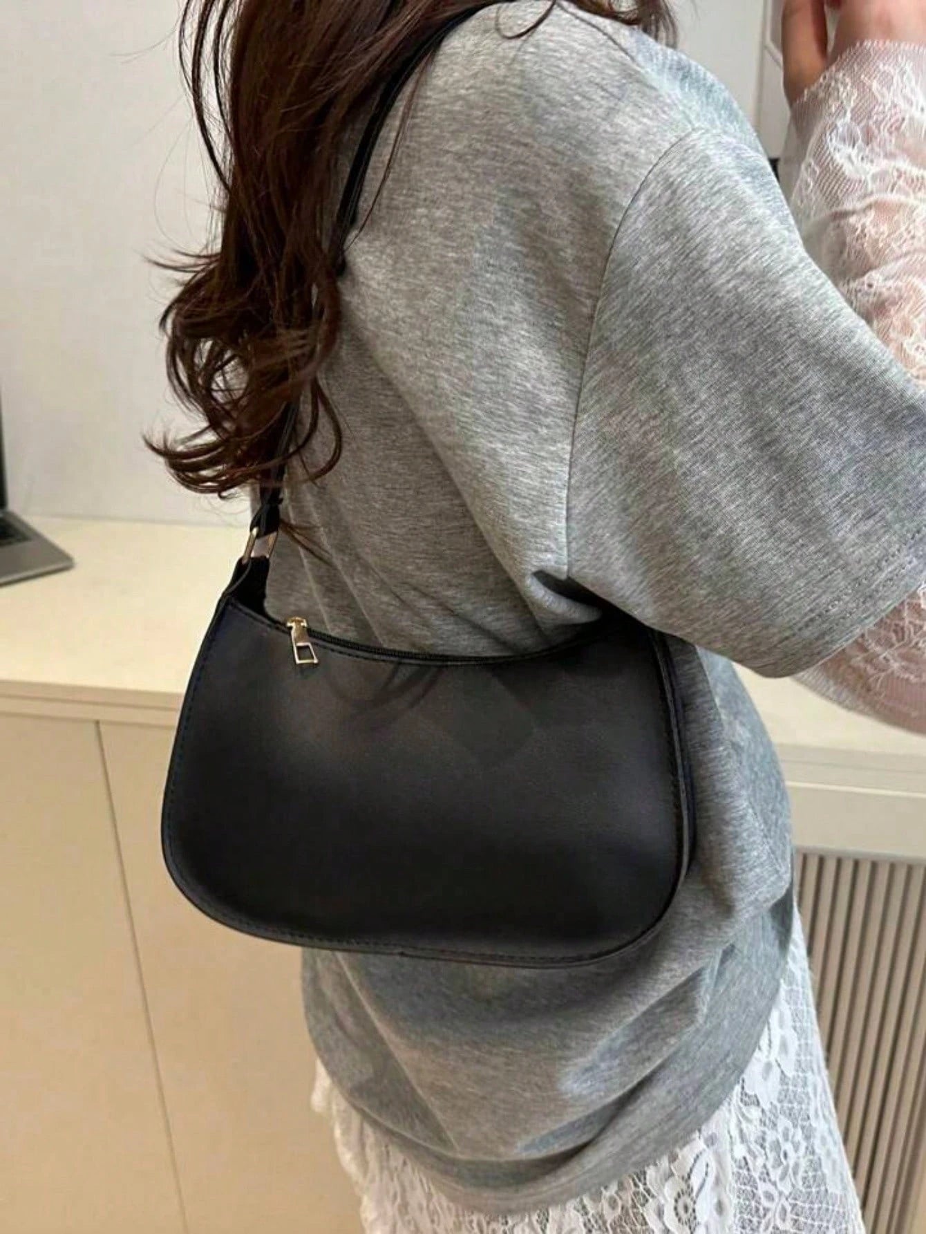 Fashionable, Casual, And Minimalist PU Armpit Bag, Versatile Shoulder Bag, Suitable For Shopping, Wallets, Shopping, Young Women, College Students