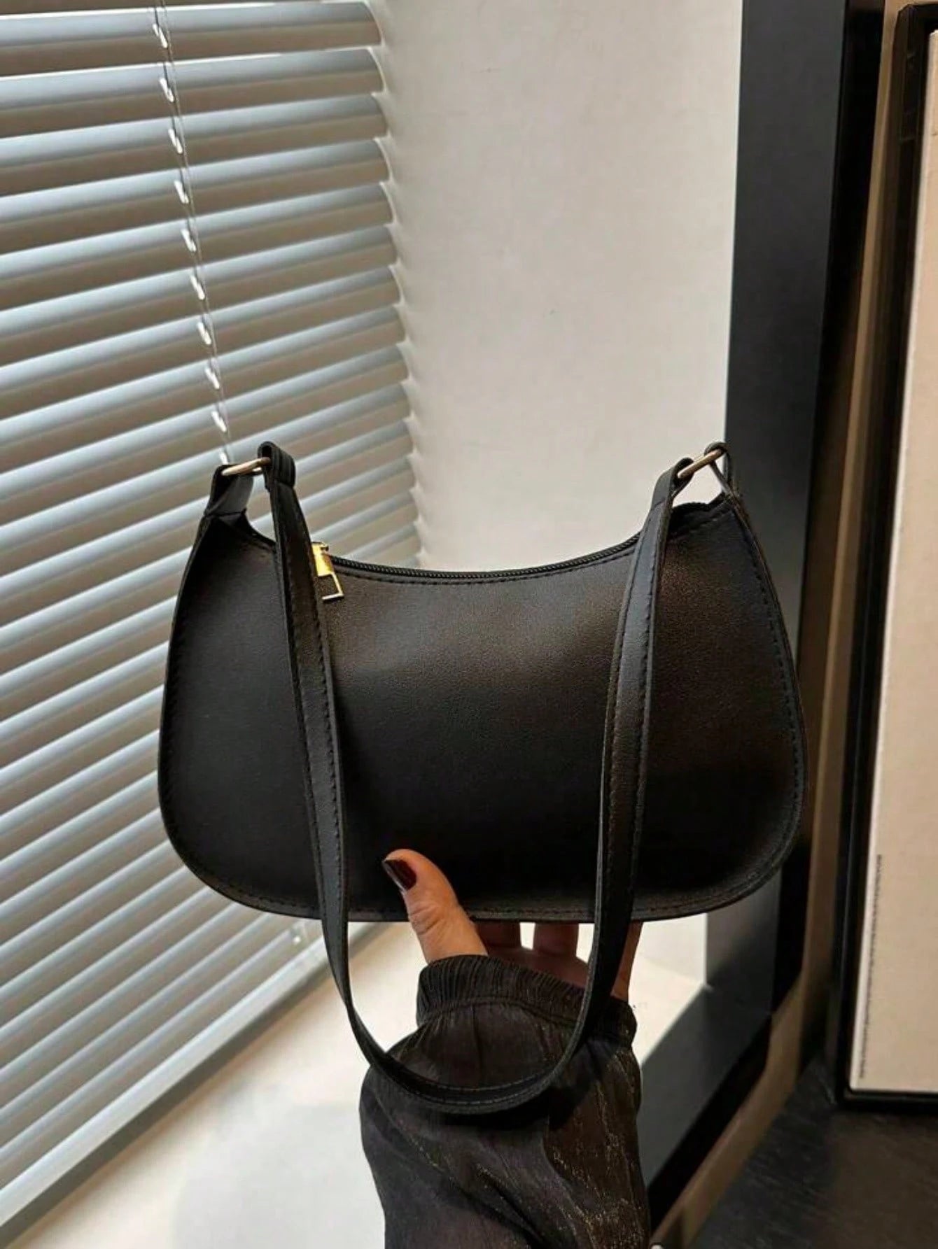 Fashionable, Casual, And Minimalist PU Armpit Bag, Versatile Shoulder Bag, Suitable For Shopping, Wallets, Shopping, Young Women, College Students