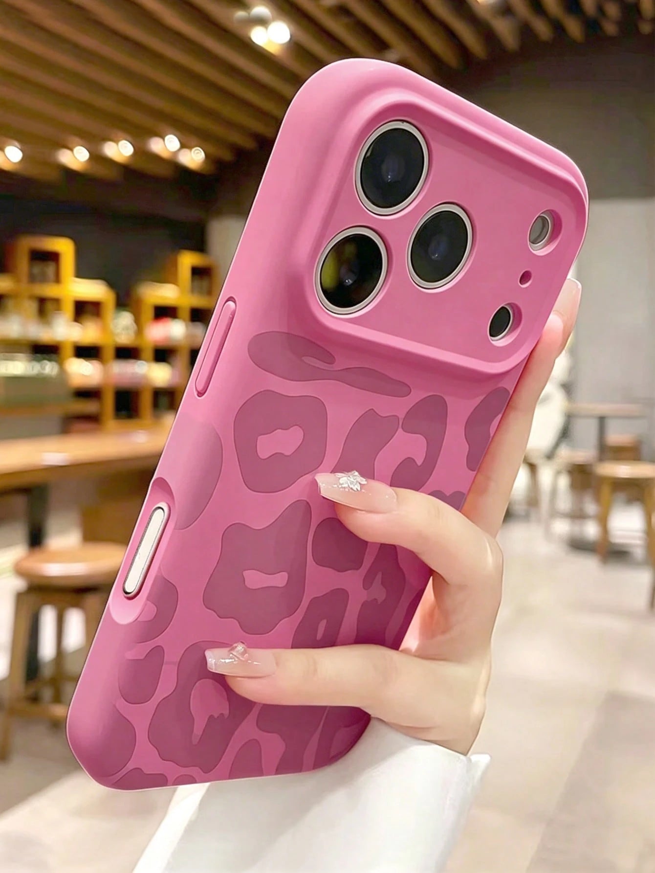 Fashionable Fuchsia Leopard Print Phone Case Compatible With IPhone 17 Pro Max/17 Pro/17/16 Pro Max/16/16 Pro/15/15 Pro Max/15 Pro/11/12/13/14 Pro Max/12 Pro/12 Pro Max/13 Pro/13 Pro Max/14 Pro/14 Pro