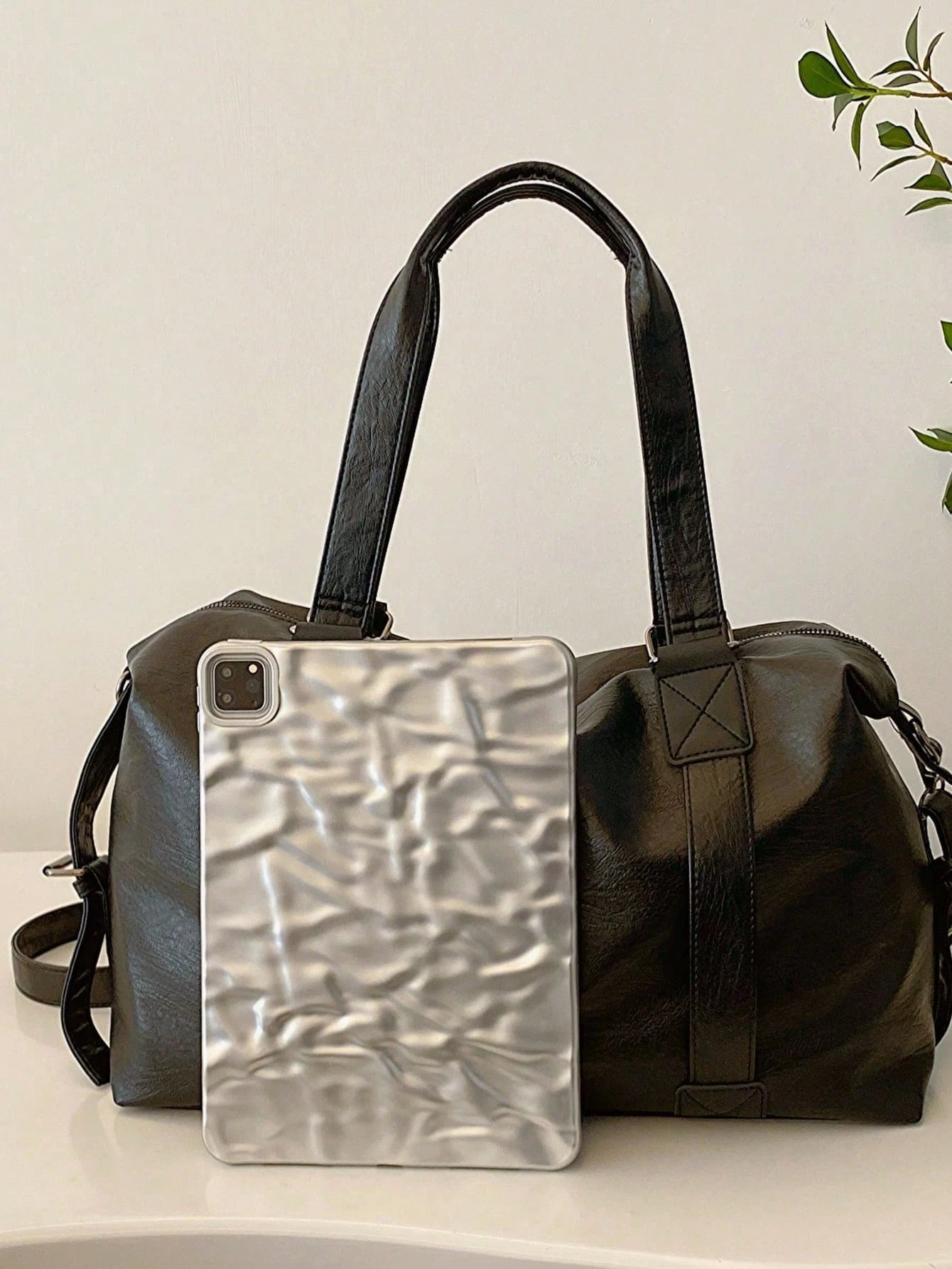Fashionable Large Capacity Shoulder Underarm Bag, Versatile Women's Soft Leather Tote Bag
