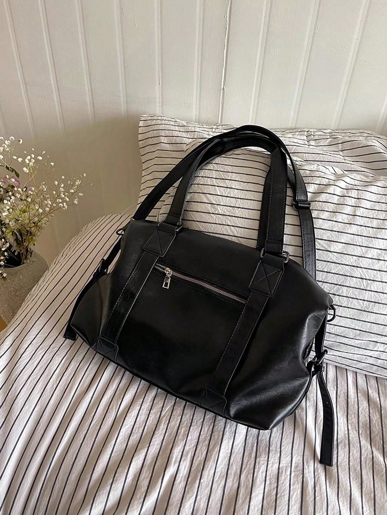 Fashionable Large Capacity Shoulder Underarm Bag, Versatile Women's Soft Leather Tote Bag