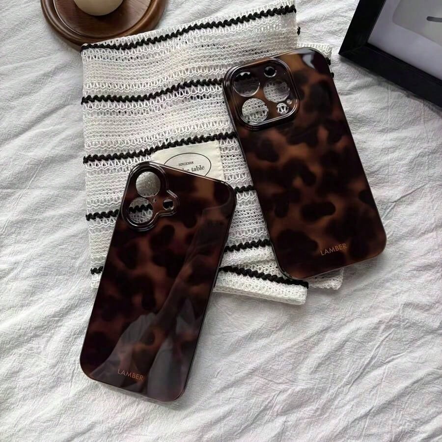 Fashionable Leopard Print & Tie Dye Gradient Phone Case, Suitable For 17 Pro Max/17 Air/ 16 Pro MAX/15 Pro Max/14 Pro/13 Pro/12/11, Personalized Phone Case For Men And Women, Middle Eastern Style