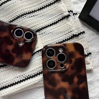 Fashionable Leopard Print & Tie Dye Gradient Phone Case, Suitable For 17 Pro Max/17 Air/ 16 Pro MAX/15 Pro Max/14 Pro/13 Pro/12/11, Personalized Phone Case For Men And Women, Middle Eastern Style