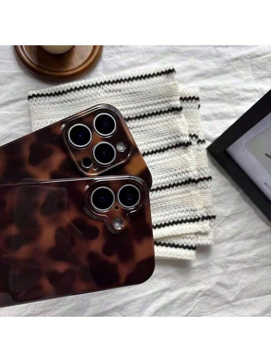 Fashionable Leopard Print & Tie Dye Gradient Phone Case, Suitable For 17 Pro Max/17 Air/ 16 Pro MAX/15 Pro Max/14 Pro/13 Pro/12/11, Personalized Phone Case For Men And Women, Middle Eastern Style