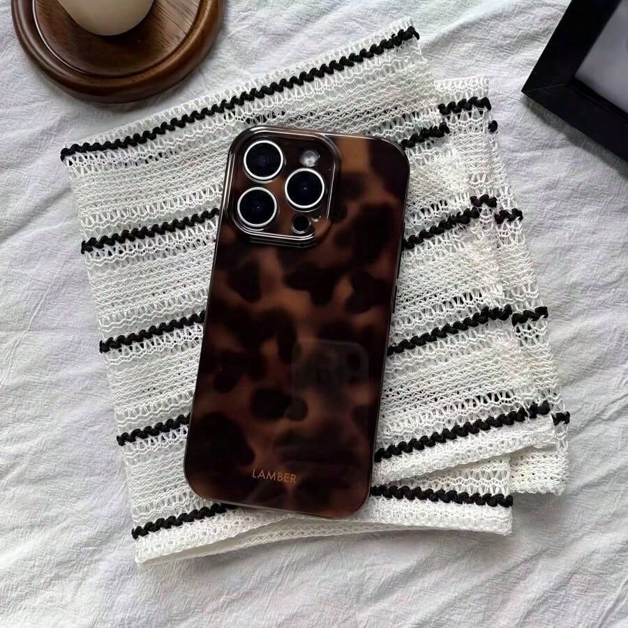Fashionable Leopard Print & Tie Dye Gradient Phone Case, Suitable For 17 Pro Max/17 Air/ 16 Pro MAX/15 Pro Max/14 Pro/13 Pro/12/11, Personalized Phone Case For Men And Women, Middle Eastern Style