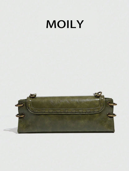 Fashionable Versatile Shoulder Bag Crossbody Bag Clutch Bag Bull Bag With Buckle And Zipper Dual Closure Elegant Evening PU Material Vintage Style Women's Handbag Suitable For Dating Travel Commuting