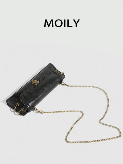 Fashionable Versatile Shoulder Bag Crossbody Bag Clutch Bag Bull Bag With Buckle And Zipper Dual Closure Elegant Evening PU Material Vintage Style Women's Handbag Suitable For Dating Travel Commuting