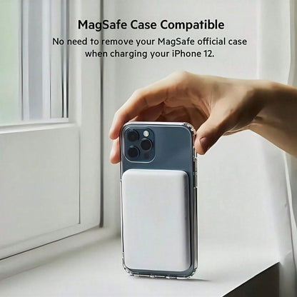 Fast Charging Magnetic Power Bank Portable Power Supply MagSafe Ring For Battery Pack 5000mAh Magnetic Power Bank With Type-C Cable Fast Charging Lighting Input Wireless Portable Charger For 16/15/14