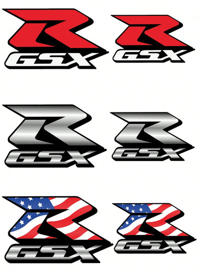 FCV 4 Packs Motorcycle Fairing Sticker Decal, Reflective Vinyl Decal Compatible With Suzuki GSXR750 1000 600 VTR750 GSXR 600 750 1000 CBR1000RR Fairing Kit Stickers Decals- 11.5cm&5cm