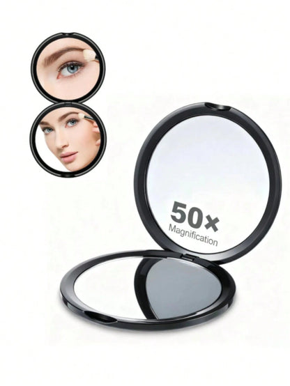 Foldable Double-Sided 10x/30x/40x/50x Magnifying Makeup Mirror With Light, Suitable For Home Decor, Bathroom, Vanity, Bedroom, Travel, Dorm, Great Gift For Women