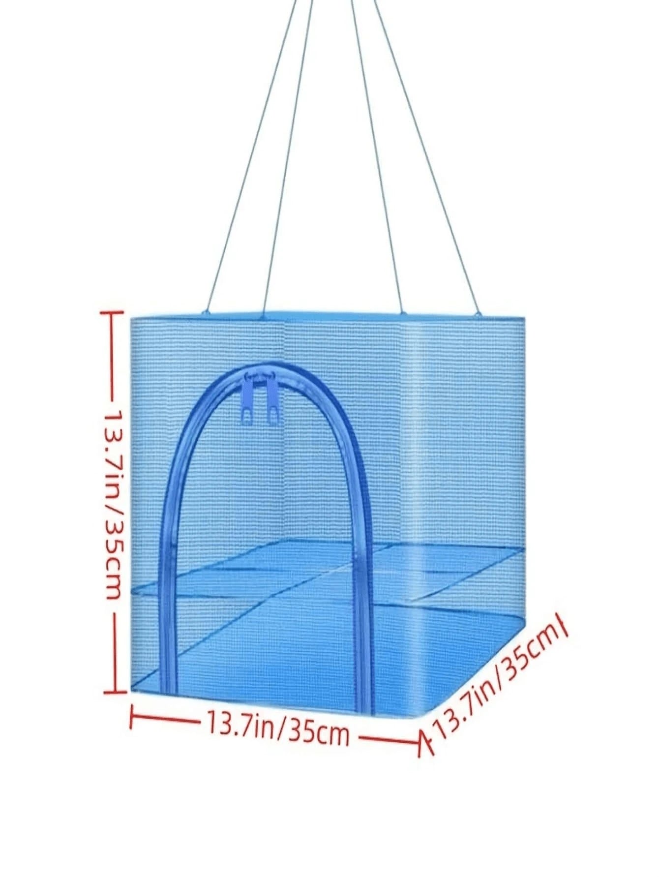Foldable Hanging Drying Rack For Shrimp, Fish, Vegetables, And Herbs- Mesh Drying Net (25.59X13.78X13.78in), Kitchen Stuff Camping
