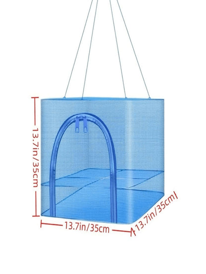 Foldable Hanging Drying Rack For Shrimp, Fish, Vegetables, And Herbs- Mesh Drying Net (25.59X13.78X13.78in), Kitchen Stuff Camping