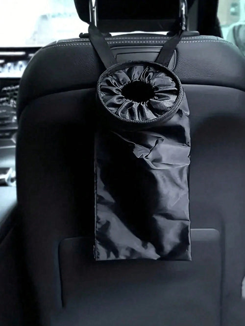 Foldable Multi-Function Portable Oxford Cloth Car Trash Can, Black Garbage Storage Bag, Compact Car Interior Waste Bin, Multi-Purpose Vehicle Cleaning Storage Box; Can Be Hung On Seat Back, Dedicated