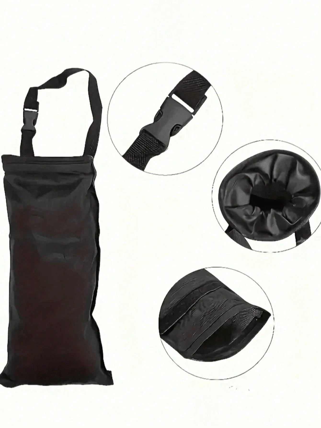 Foldable Multi-Function Portable Oxford Cloth Car Trash Can, Black Garbage Storage Bag, Compact Car Interior Waste Bin, Multi-Purpose Vehicle Cleaning Storage Box; Can Be Hung On Seat Back, Dedicated