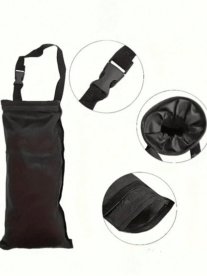 Foldable Multi-Function Portable Oxford Cloth Car Trash Can, Black Garbage Storage Bag, Compact Car Interior Waste Bin, Multi-Purpose Vehicle Cleaning Storage Box; Can Be Hung On Seat Back, Dedicated
