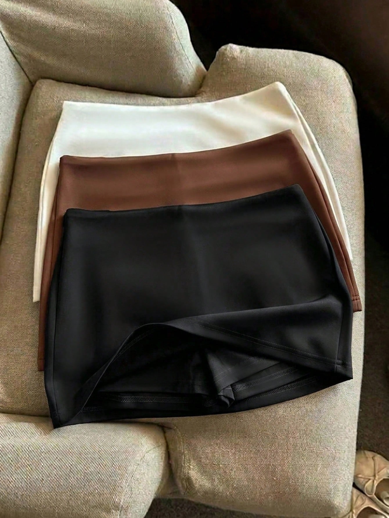 Franclia Women's Solid Elegant Mini Skort, Casual Summer, Women's Simple Casual, Fashion Daily Wear