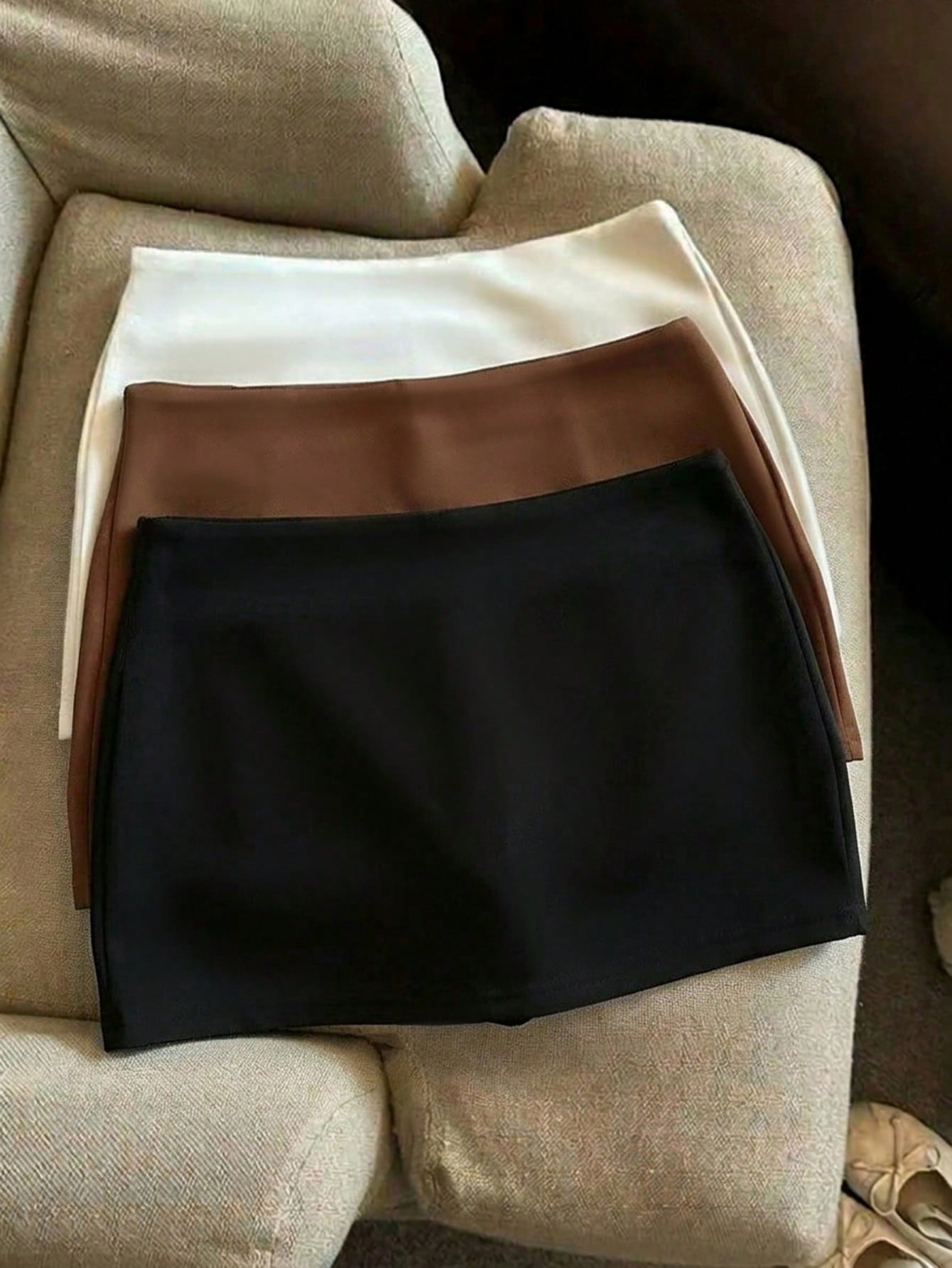Franclia Women's Solid Elegant Mini Skort, Casual Summer, Women's Simple Casual, Fashion Daily Wear