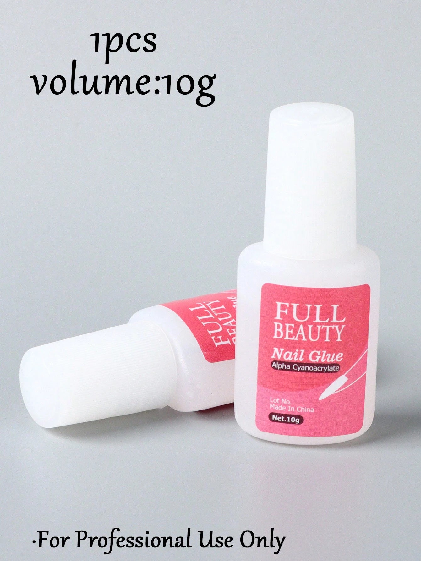 FULL BEAUTY 1pc 10g Transparent Fake Nail Glue, Super Strong Gel Nail Adhesive, Decoration Adhesive, Extension & Reinforcement Adhesive, Soft Nail Sticker Gel, Quick Drying Long-Lasting Manicure Tool