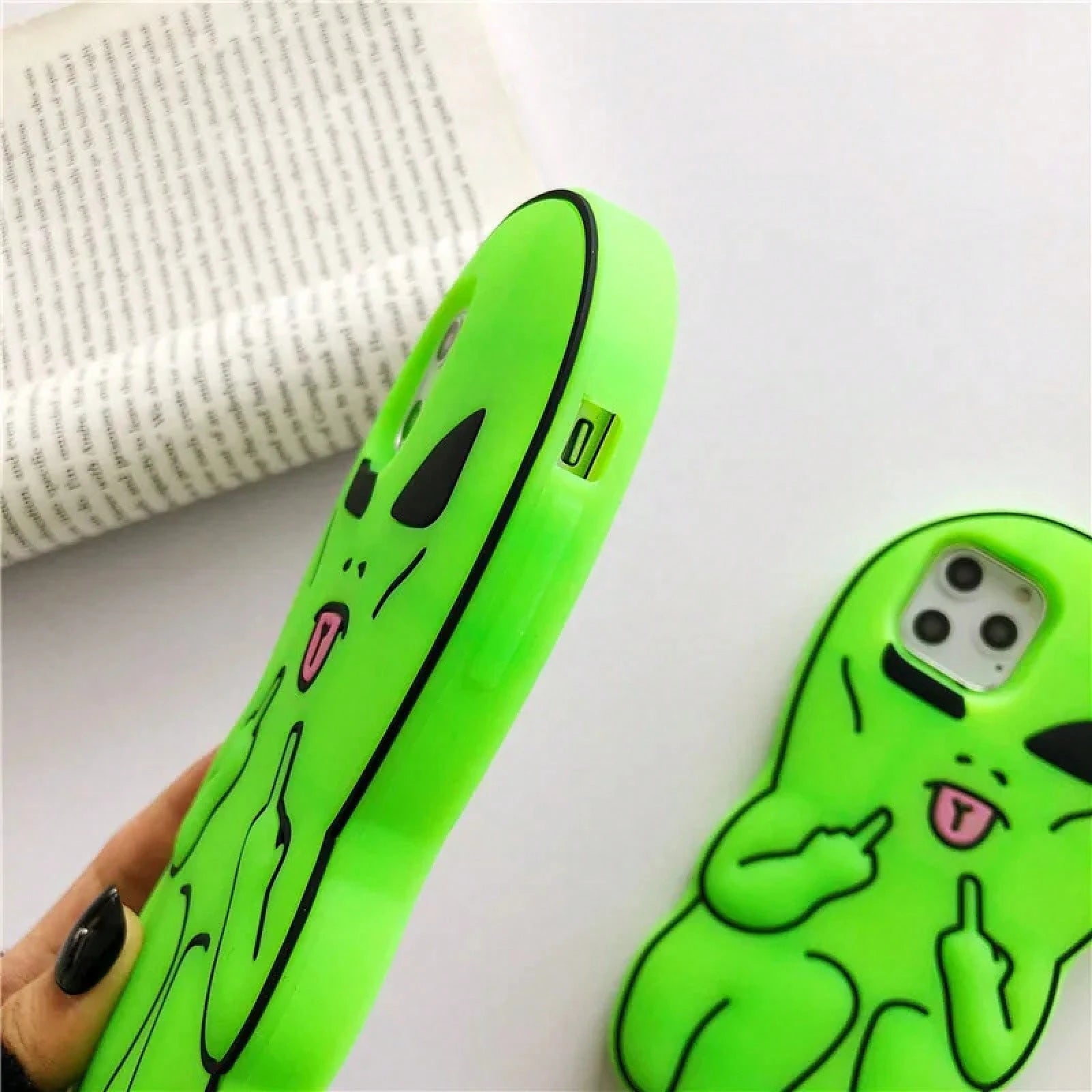 Funny Cartoon Swag Alien Phone 17 Pro/16/15 Pro/14/13 Soft Silicone Rubber Funda 17 Pro/16 Pro