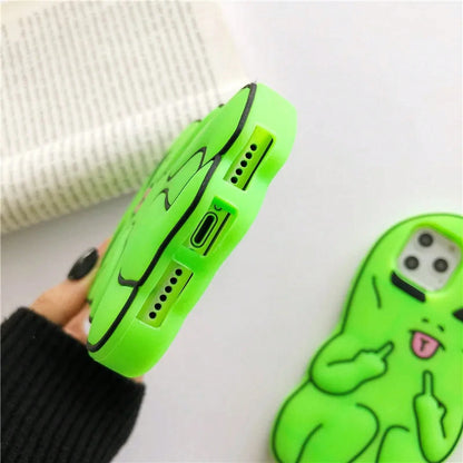 Funny Cartoon Swag Alien Phone 17 Pro/16/15 Pro/14/13 Soft Silicone Rubber Funda 17 Pro/16 Pro