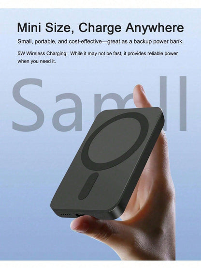 GAWFOLK MagSafe Magnetic Wireless Power Bank, 5000mAh/10000mAh 22.5W PD Fast Charging Power Bank Portabler With USB-C Port, Mini External Battery Pack, Portable Charger For IPhone 17/16/15 Pro Max/14