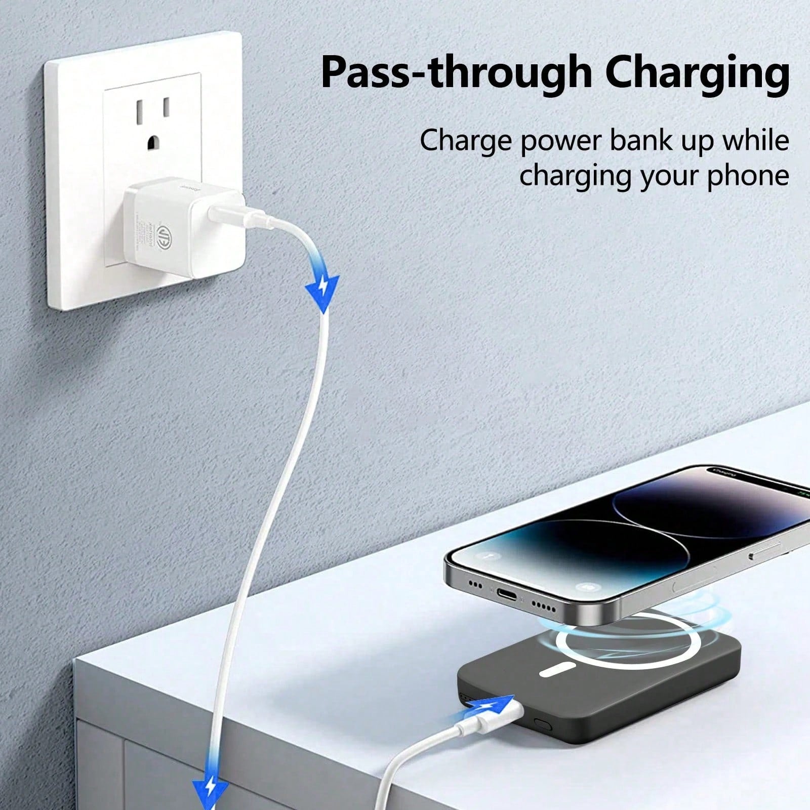 GAWFOLK MagSafe Magnetic Wireless Power Bank, 5000mAh/10000mAh 22.5W PD Fast Charging Power Bank Portabler With USB-C Port, Mini External Battery Pack, Portable Charger For IPhone 17/16/15 Pro Max/14