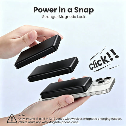 GAWFOLK MagSafe Magnetic Wireless Power Bank, 5000mAh/10000mAh 22.5W PD Fast Charging Power Bank Portabler With USB-C Port, Mini External Battery Pack, Portable Charger For IPhone 17/16/15 Pro Max/14