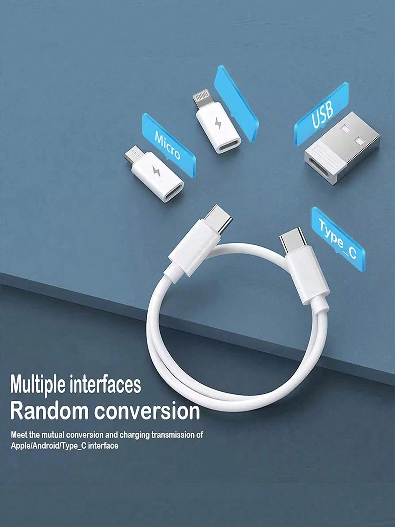 Gesen USB Adapter Kit: Multi Charging Cable Box, Phone Stand Tray, Ejector Pin, Data Cable Storage Box Compatible With IPhone/Android/Type-C/ Compatible With IPhone, Android, Camera, MP3 Universal Ada