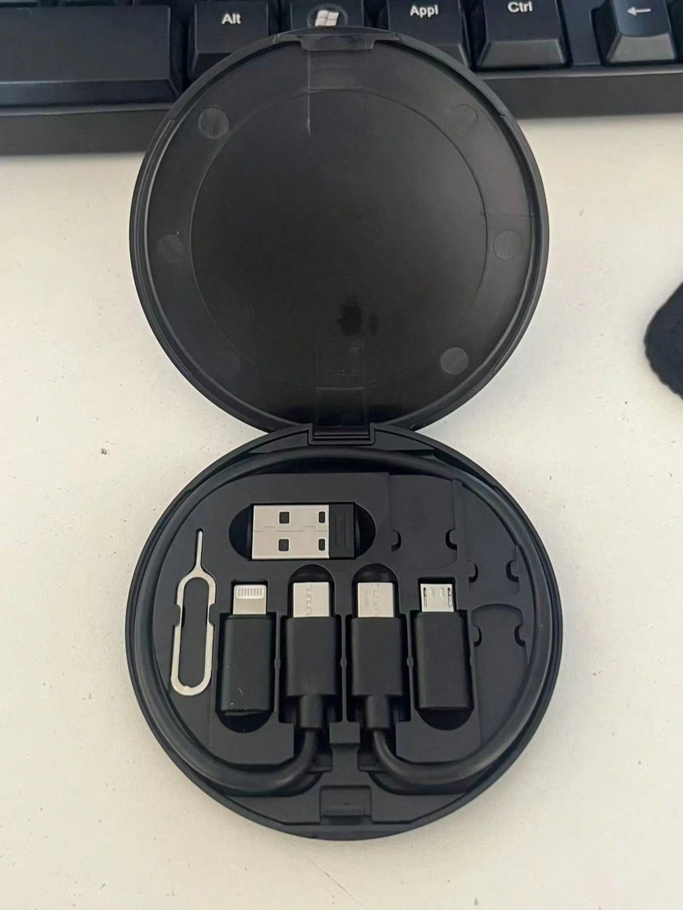 Gesen USB Adapter Kit With Multi Charging Cables, Phone Holder Stand, Storage Case For Phones- Compatible With IOS, Android, Type-C, Compatible With IPhone, Android, Camera, MP3 Universal Adapter