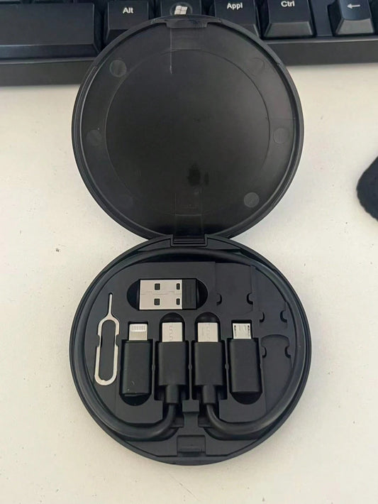 Gesen USB Adapter Kit With Multi Charging Cables, Phone Holder Stand, Storage Case For Phones- Compatible With IOS, Android, Type-C, Compatible With IPhone, Android, Camera, MP3 Universal Adapter