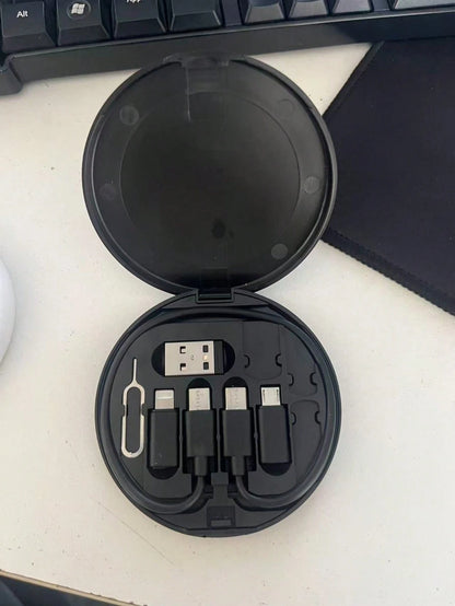 Gesen USB Adapter Kit With Multi Charging Cables, Phone Holder Stand, Storage Case For Phones- Compatible With IOS, Android, Type-C, Compatible With IPhone, Android, Camera, MP3 Universal Adapter
