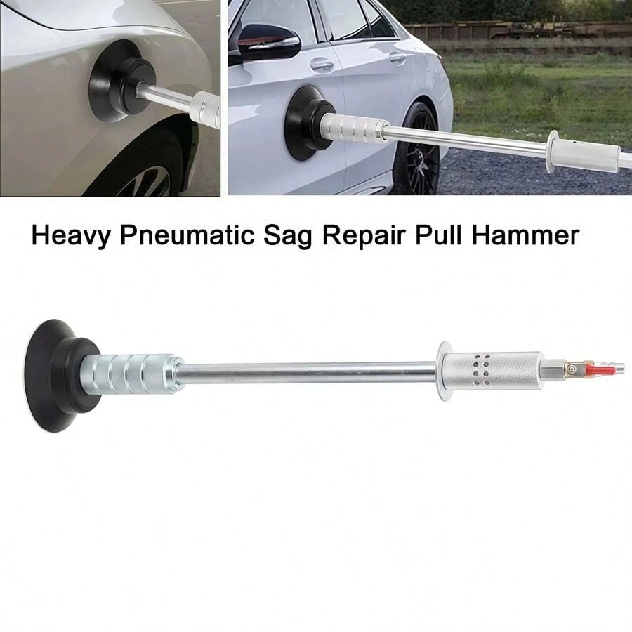 Gets Precision Air-Powered Car Dent Puller Featuring Strong Suction Cup Mounts And Slide Hammer For Effortless Auto Body Panel Repair And Dent Removal.