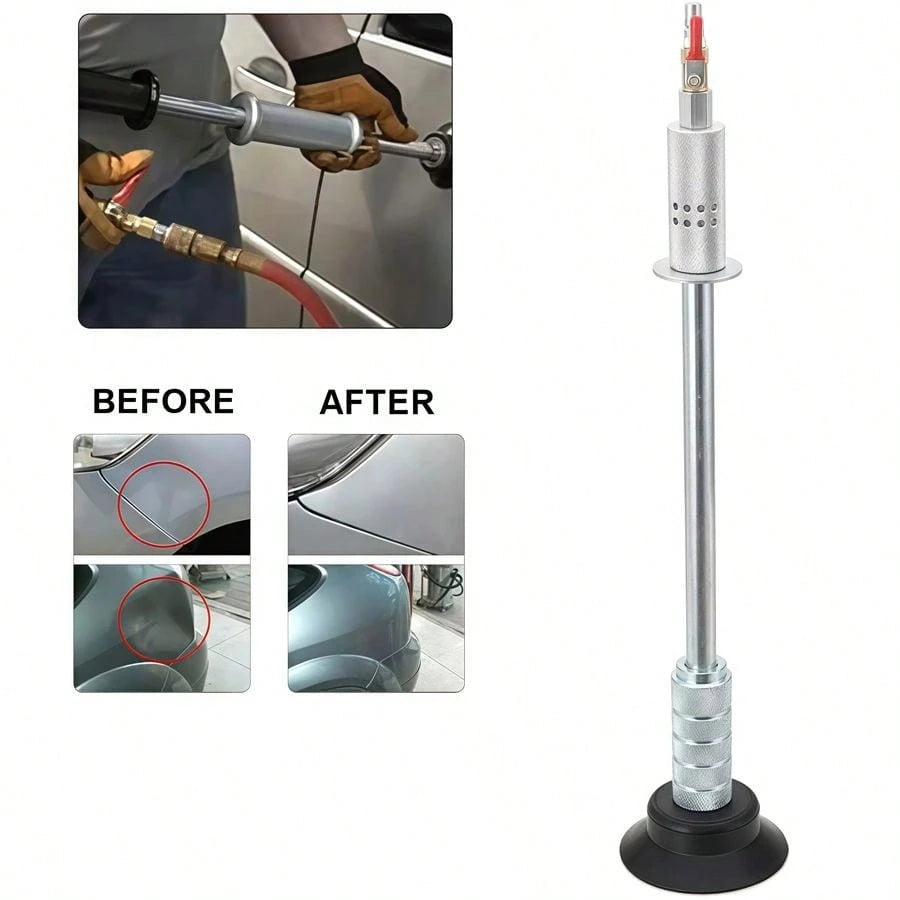 Gets Precision Air-Powered Car Dent Puller Featuring Strong Suction Cup Mounts And Slide Hammer For Effortless Auto Body Panel Repair And Dent Removal.