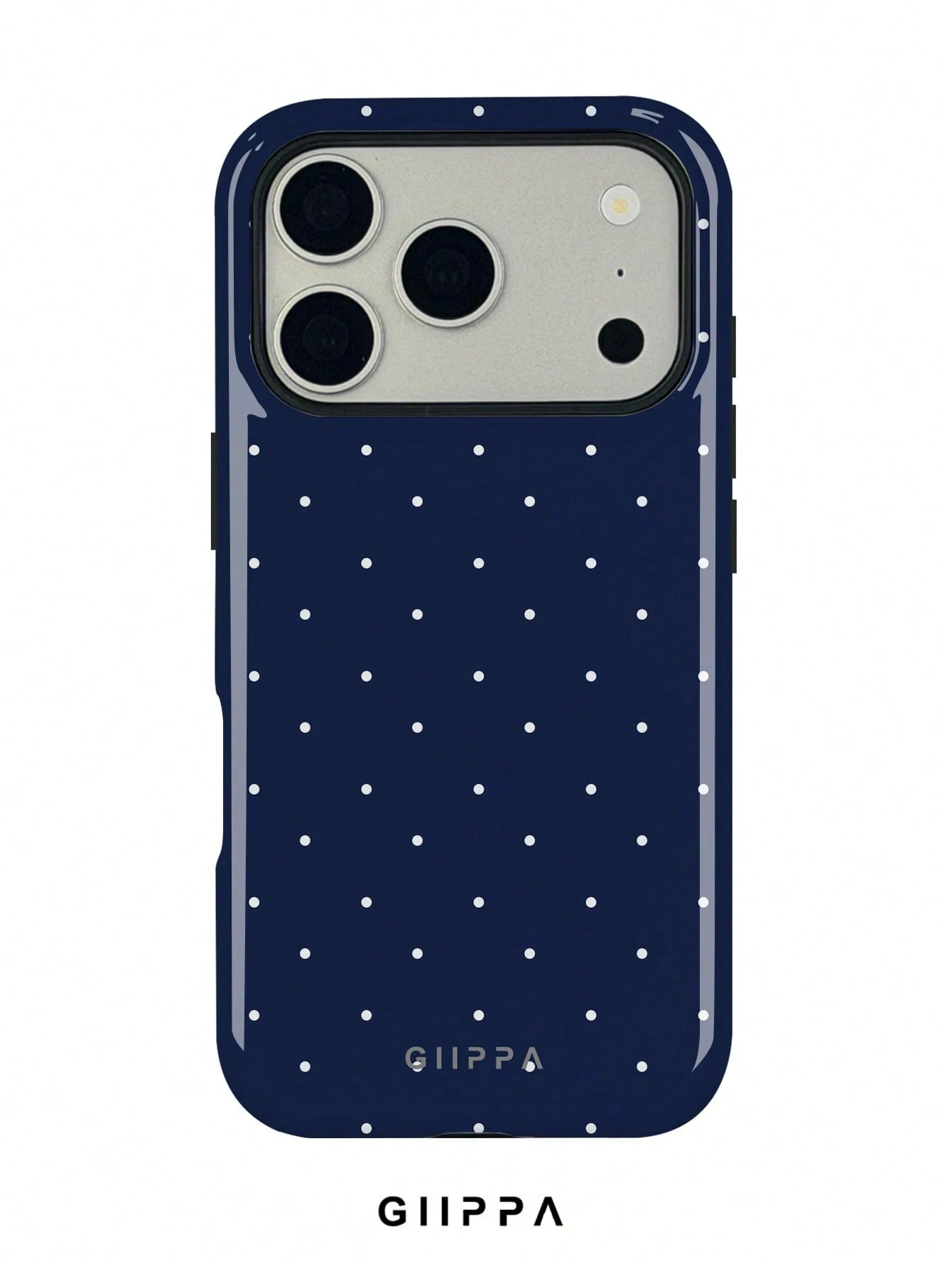 GIIPPA 1pc Burgundy Background With Pink Polka Dot Pattern Design, Phone 17 Pro Max Phone Case, Compatible With Phone 16 Pro Max, 15 Pro Max, 14 Pro Max, Korean-Style High-End Fashion Fun Phone Case