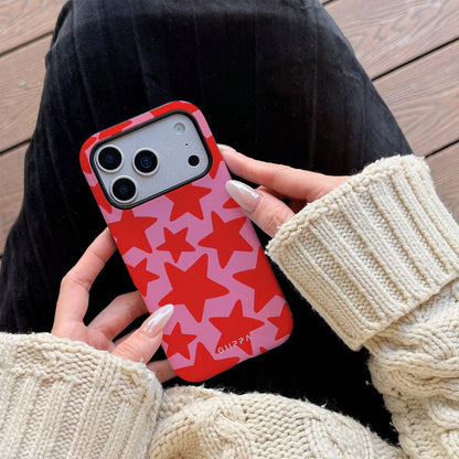 GIIPPA Star Elements Fashion Phone Case Star Fashion 1 Piece Dark Blue Hand-Painted Large Star Pattern Phone Case, Suitable For IPhone 17 Pro Max, 16 Pro Max, 15 Pro Max, 14 Pro Max, Korean Stylish An
