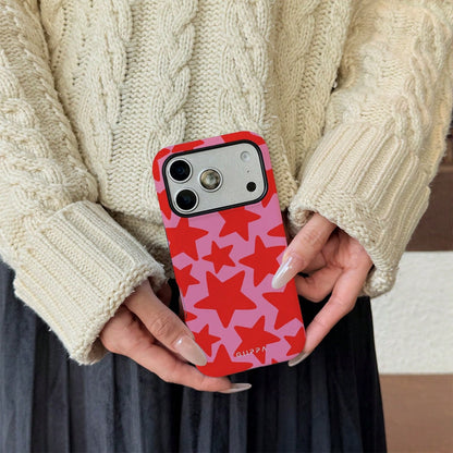 GIIPPA Star Elements Fashion Phone Case Star Fashion 1 Piece Dark Blue Hand-Painted Large Star Pattern Phone Case, Suitable For IPhone 17 Pro Max, 16 Pro Max, 15 Pro Max, 14 Pro Max, Korean Stylish An