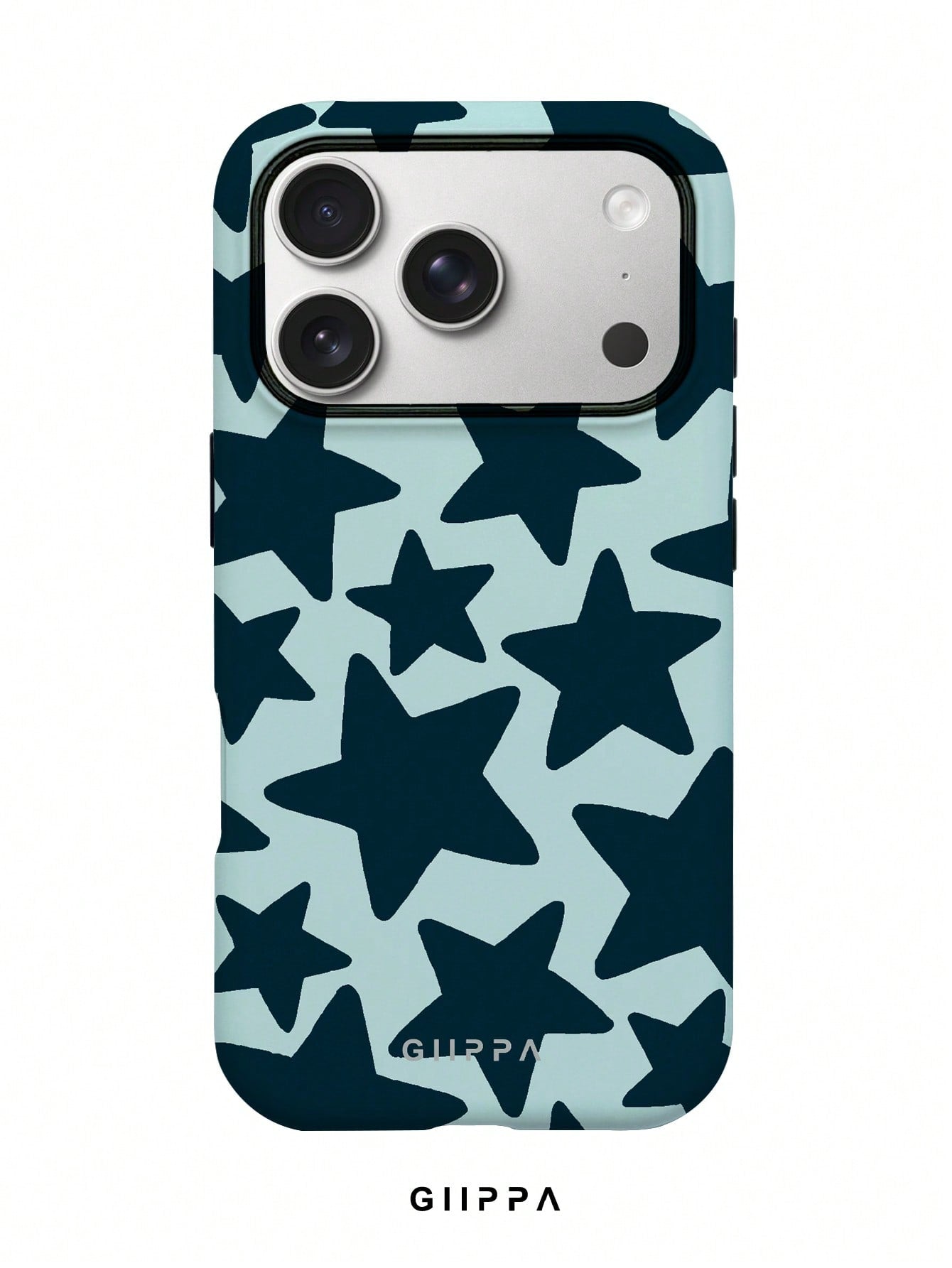 GIIPPA Star Elements Fashion Phone Case Star Fashion 1 Piece Dark Blue Hand-Painted Large Star Pattern Phone Case, Suitable For IPhone 17 Pro Max, 16 Pro Max, 15 Pro Max, 14 Pro Max, Korean Stylish An