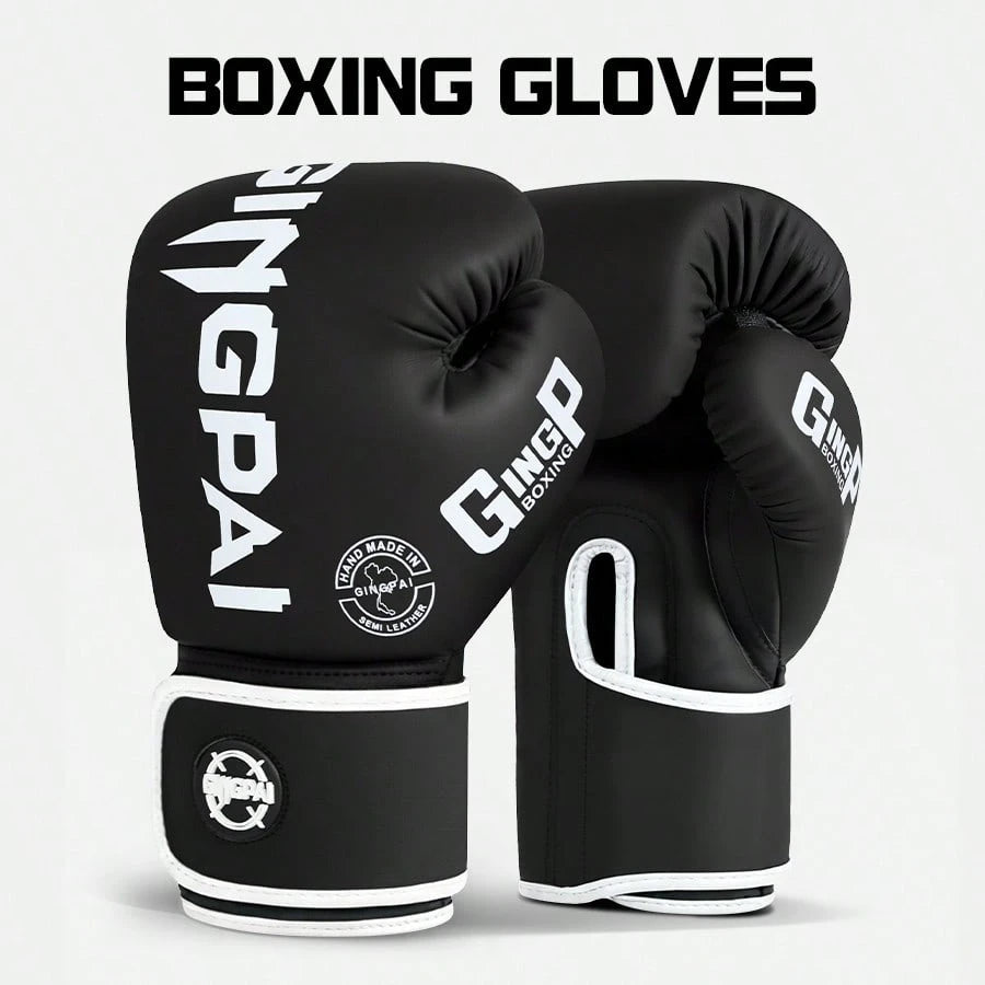 GINGPAI Boxing Gloves Sanda Combat Training Gloves For Adults And Teens, Unisex Muay Thai Professional Fighting Thick Padding