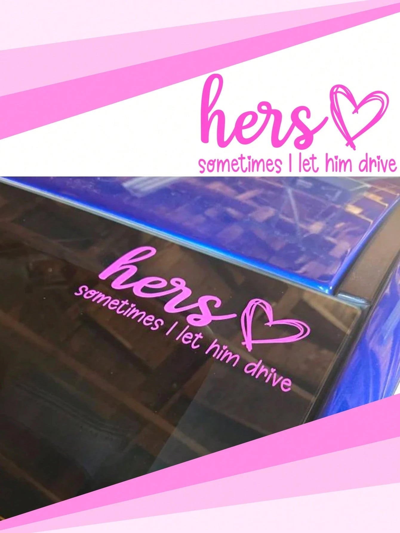 Girl Driven Car Decal-Vinyl Sticker, Suitable For Cars, Laptops, Water Bottles, Etc. Car Accessories Sticker.