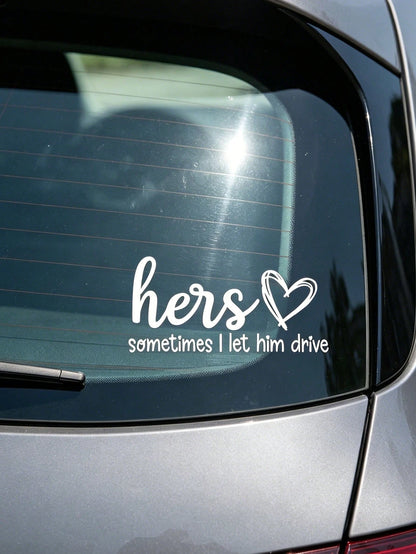 Girl Driven Car Decal-Vinyl Sticker, Suitable For Cars, Laptops, Water Bottles, Etc. Car Accessories Sticker.