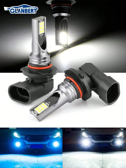 GLANBERT 2pcs Auto Fog Light New CSP Chips H4 H11 9005 9006 HB4 Car LED Fog Lights Headlight Bulbs Cars Lighting 6000K 8000K