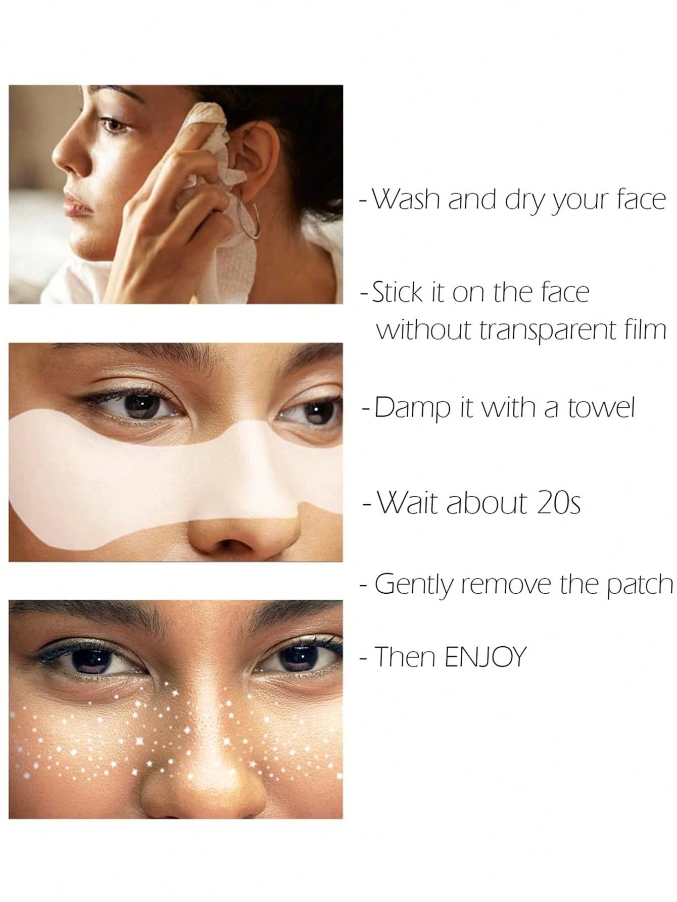 Glitter Freckles, 6PCS Glitter Freckles Face Tattoo, Sparkle Freckles For Women, Waterproof Gold Temporary Face Tattoos Glitter Glow Up Patches Makeup Patches Mardi Gras(Gold)