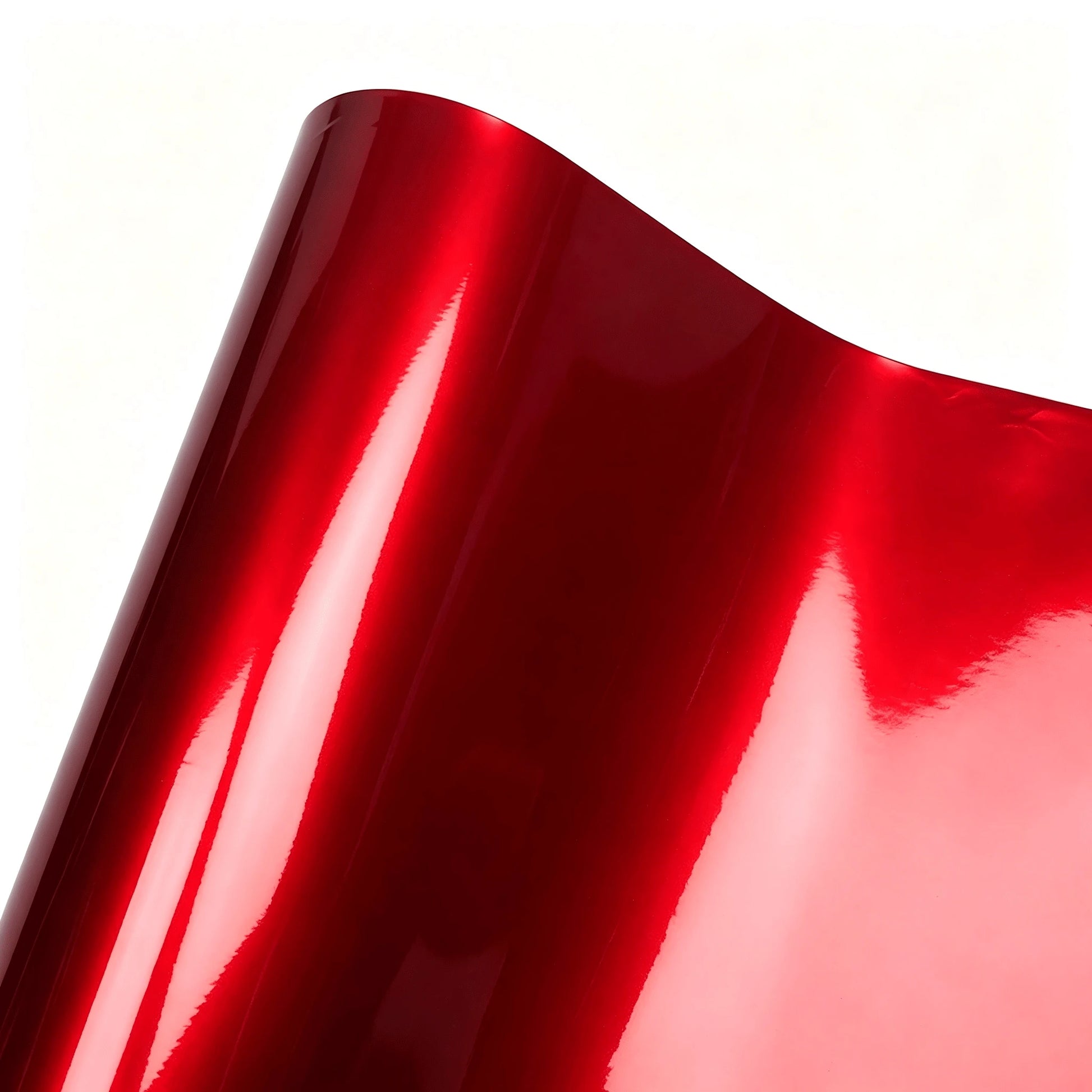 Glossy Red Vinyl Wrap Film, Waterproof Self-Adhesive Car Decal Sticker With Air Release Film, Suitable For Car And Motorcycle Body Modification