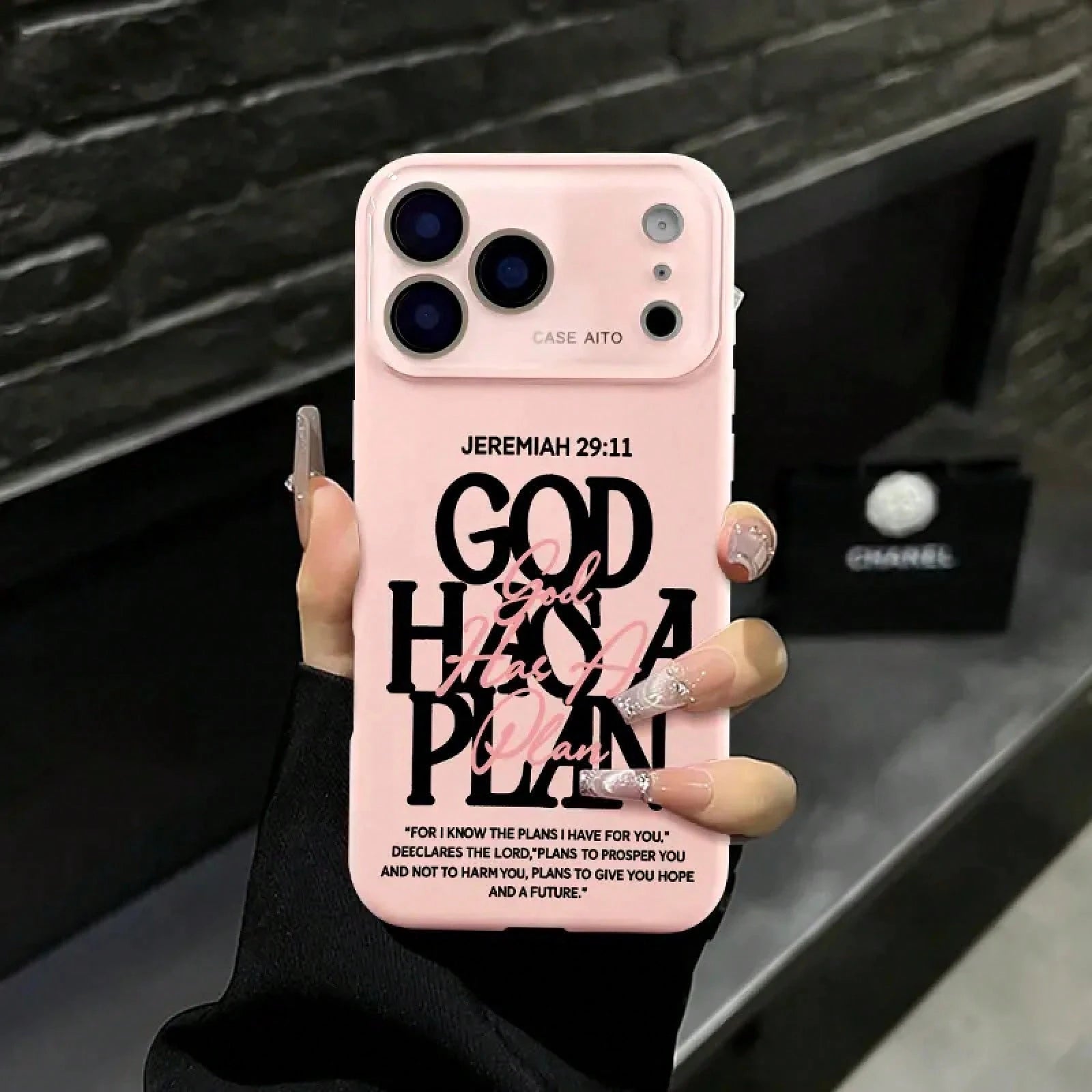 God Has A Plan Christian Case, Bible Verse Design Phone Case For 17 Pro Max 16 15 Plus 14 13 12, Shockproof Durable Protective Case, Faith-Based Phone Case Suitable For All People
