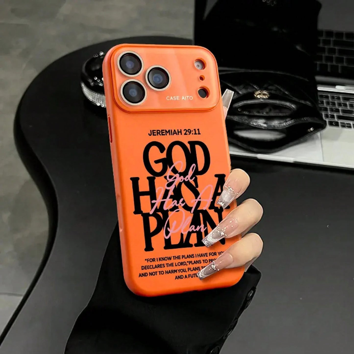 God Has A Plan Christian Case, Bible Verse Design Phone Case For 17 Pro Max 16 15 Plus 14 13 12, Shockproof Durable Protective Case, Faith-Based Phone Case Suitable For All People