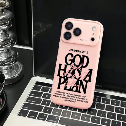 God Has A Plan Christian Case, Bible Verse Design Phone Case For 17 Pro Max 16 15 Plus 14 13 12, Shockproof Durable Protective Case, Faith-Based Phone Case Suitable For All People