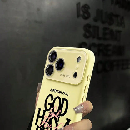 God Has A Plan Christian Case, Bible Verse Design Phone Case For 17 Pro Max 16 15 Plus 14 13 12, Shockproof Durable Protective Case, Faith-Based Phone Case Suitable For All People