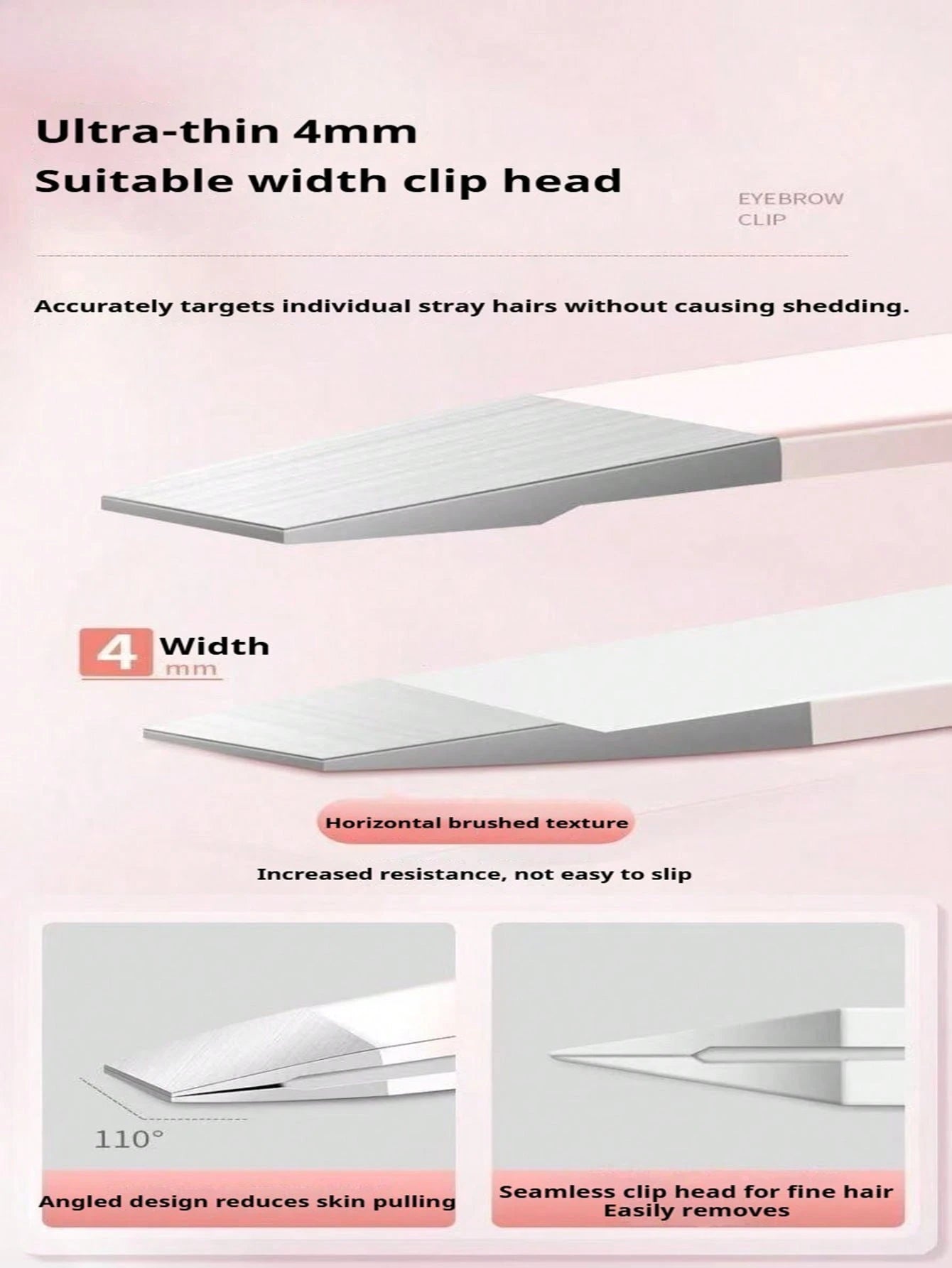 Gradient Stainless Steel Slanted Eyebrow Tweezers, Precise Facial Hair Trimming Tool, Suitable For Eyebrows, Beard And Mustache, Multi-Purpose Beauty Tweezers, Suitable For Daily Home Makeup And Salon