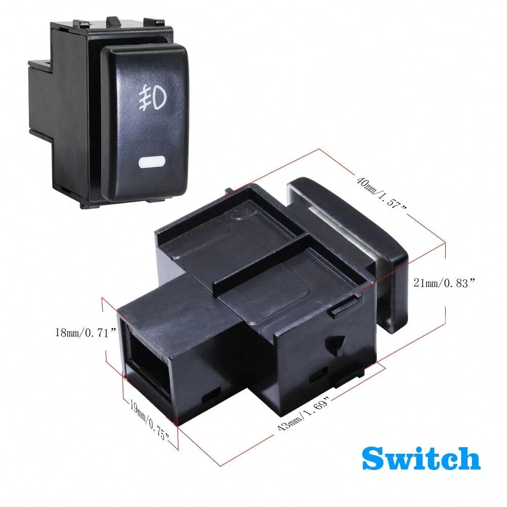 H11 H16 Fog Light Lamp Wiring Harness Socket Wire Connector Equipped With A 40A Relay And ON/OFF Switch Kits Suitable For LED Work Lamps, Driving Lights, And More.